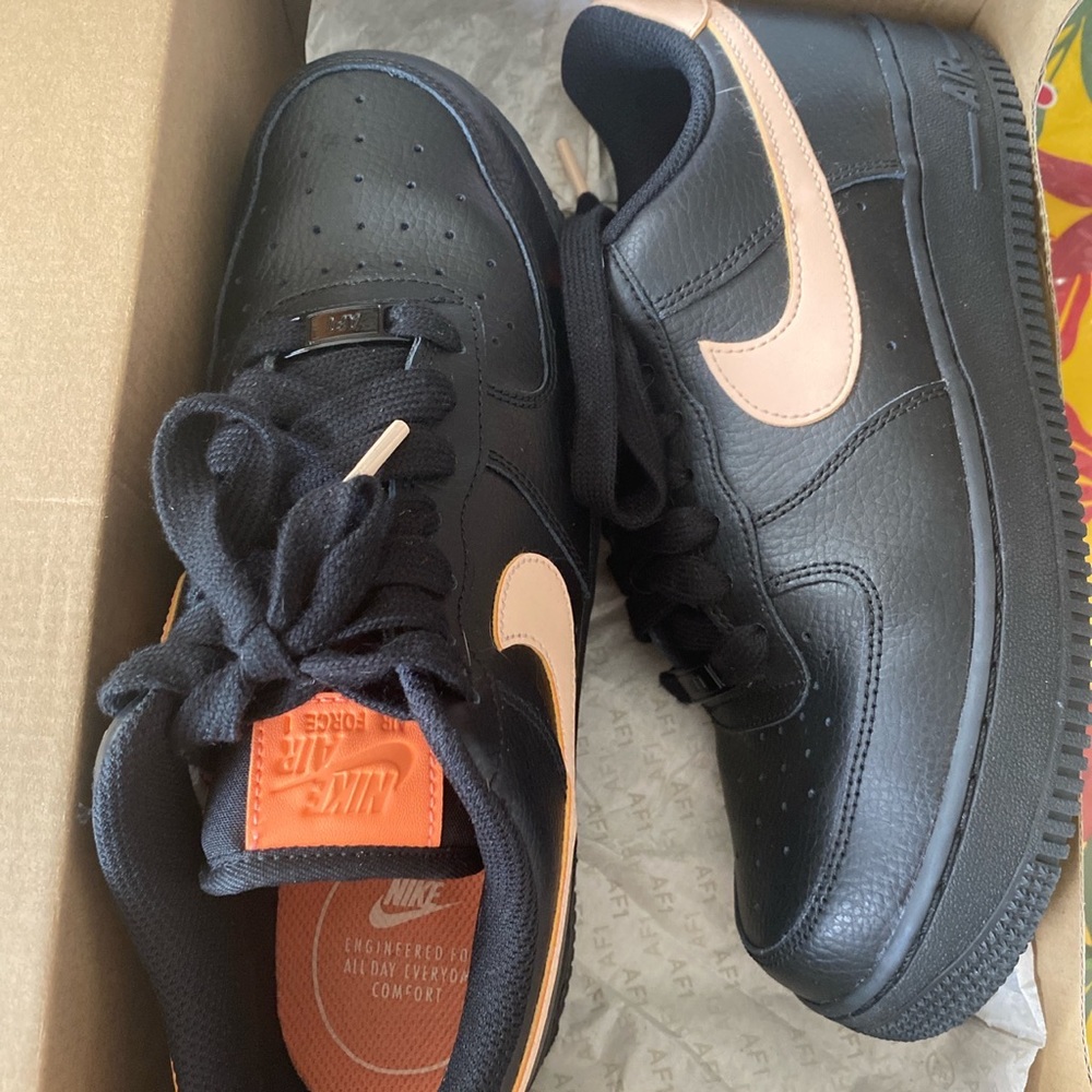 Nike black and pink Air Forces